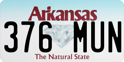 AR license plate 376MUN