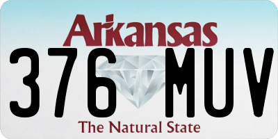 AR license plate 376MUV