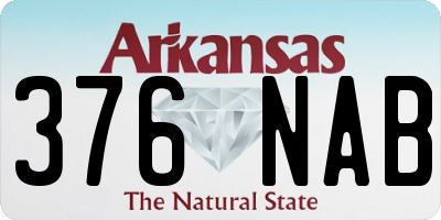 AR license plate 376NAB