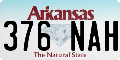 AR license plate 376NAH