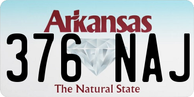 AR license plate 376NAJ