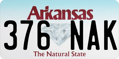 AR license plate 376NAK