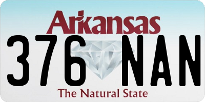 AR license plate 376NAN
