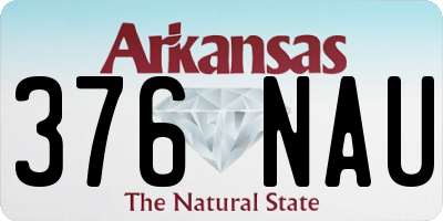 AR license plate 376NAU