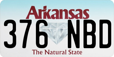 AR license plate 376NBD