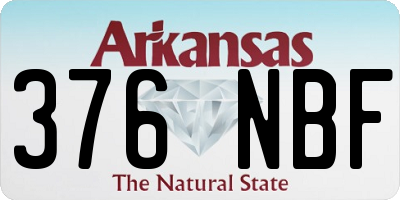 AR license plate 376NBF