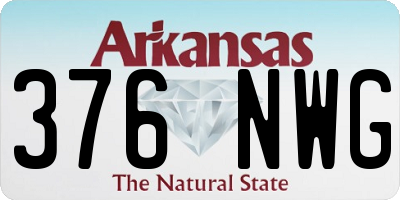 AR license plate 376NWG