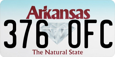 AR license plate 376OFC