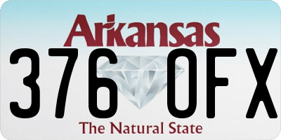 AR license plate 376OFX
