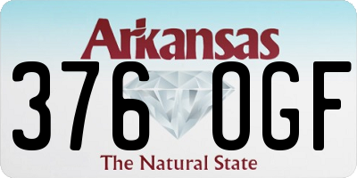 AR license plate 376OGF