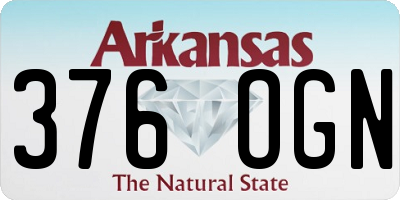 AR license plate 376OGN