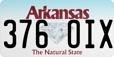 AR license plate 376OIX