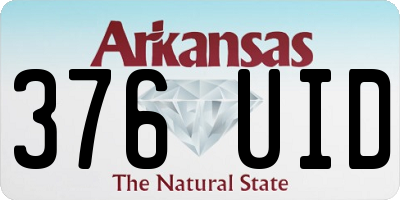 AR license plate 376UID