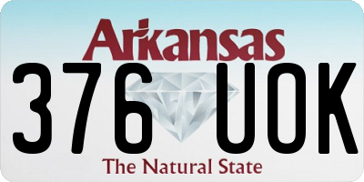 AR license plate 376UOK