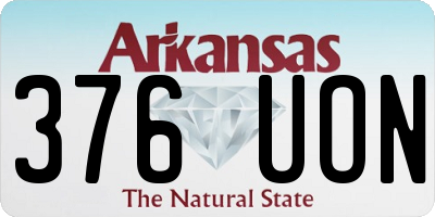 AR license plate 376UON