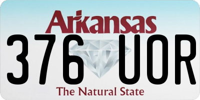 AR license plate 376UOR
