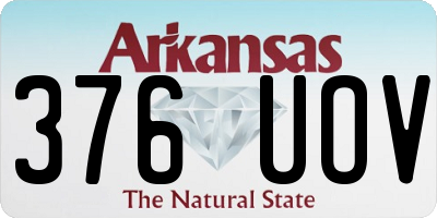 AR license plate 376UOV