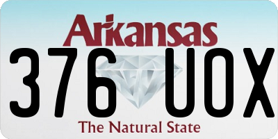 AR license plate 376UOX