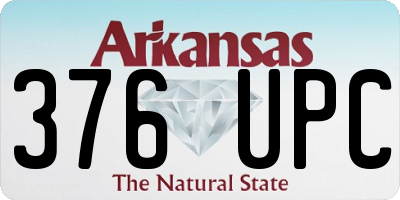 AR license plate 376UPC