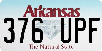 AR license plate 376UPF