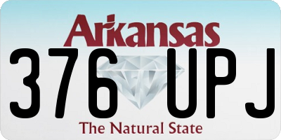 AR license plate 376UPJ