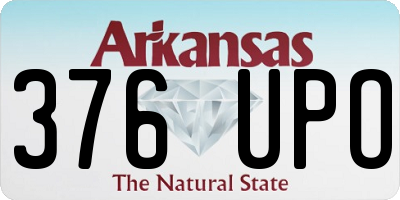 AR license plate 376UPO