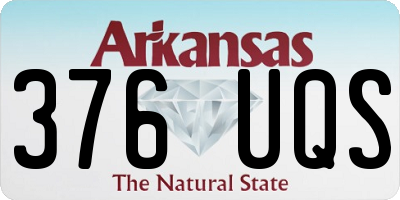AR license plate 376UQS