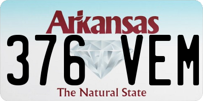 AR license plate 376VEM