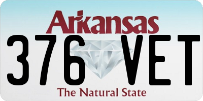 AR license plate 376VET