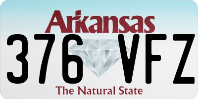 AR license plate 376VFZ