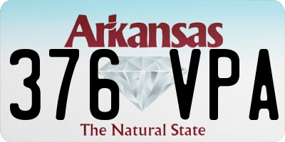 AR license plate 376VPA