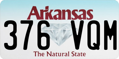 AR license plate 376VQM