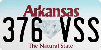 AR license plate 376VSS