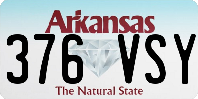 AR license plate 376VSY