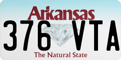 AR license plate 376VTA