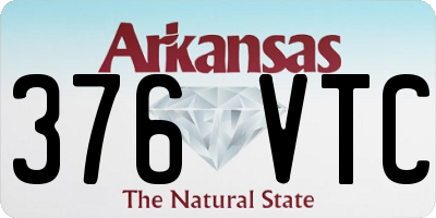 AR license plate 376VTC