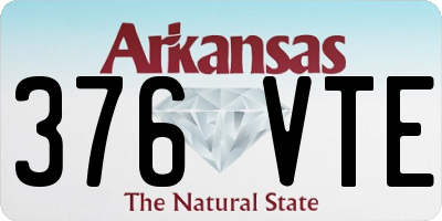 AR license plate 376VTE
