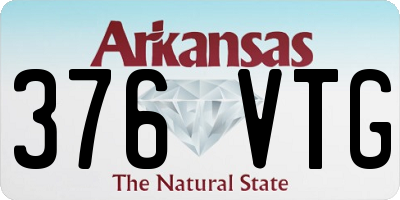 AR license plate 376VTG
