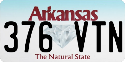 AR license plate 376VTN