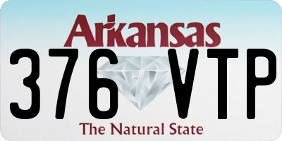 AR license plate 376VTP