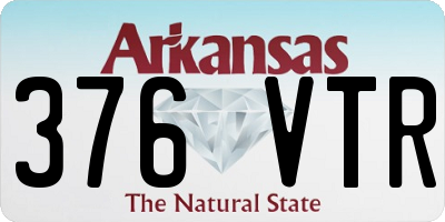 AR license plate 376VTR