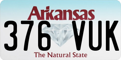 AR license plate 376VUK
