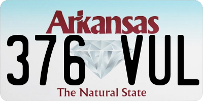 AR license plate 376VUL