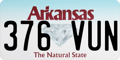 AR license plate 376VUN