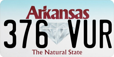 AR license plate 376VUR