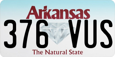 AR license plate 376VUS