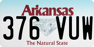 AR license plate 376VUW