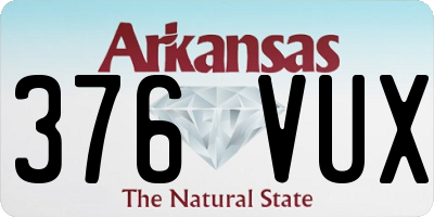 AR license plate 376VUX