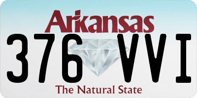 AR license plate 376VVI