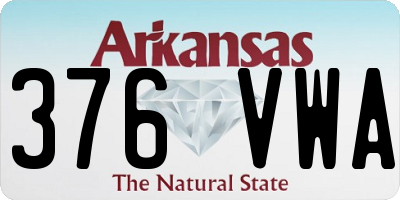 AR license plate 376VWA